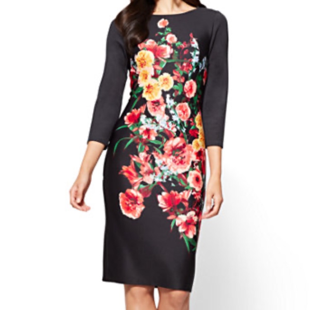 NY&Co Long Sleeve Floral Dress